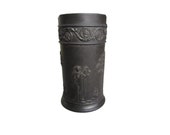 Antique Wedgwood Black Basalt Jasperware Spill Vase - First Quality - Made In England 1800s