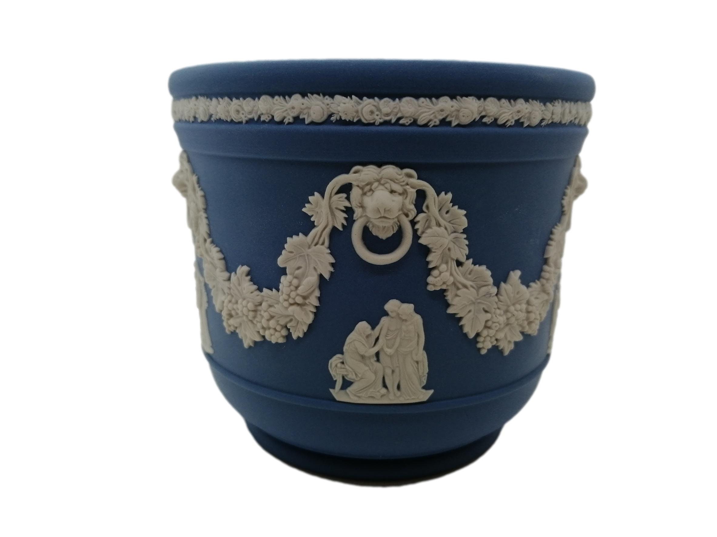 Wedgwood Jasper Jardinere Planter Pot Blue Jasperware Etsy Australia