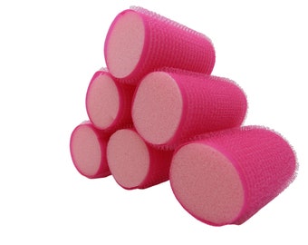 Soft Foam Filled Sleep Cushion Rollers Self Grip Cling Curlers 6 x 40mm