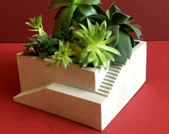 Concrete Stair Planter