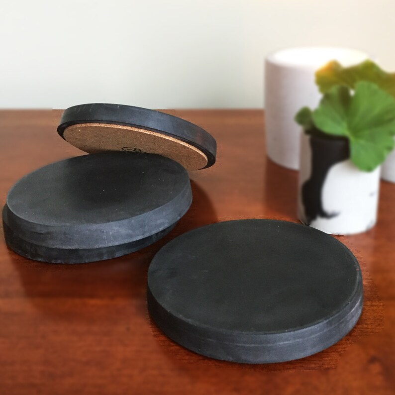 Concrete Coasters With Cork Bottom Etsy