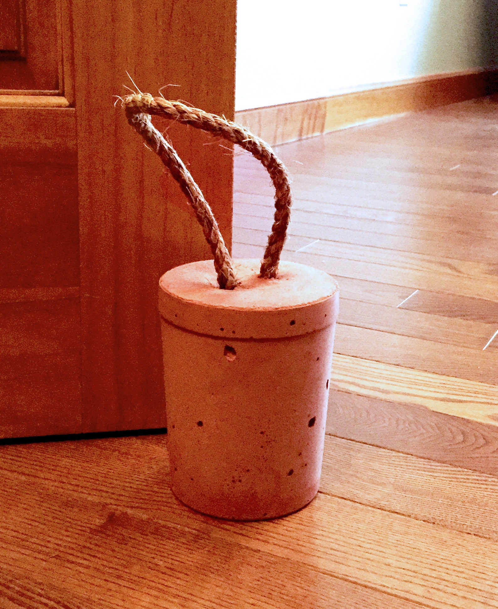 Concrete Door Stop Heavy Door Stop Cylinder Door Stop Etsy