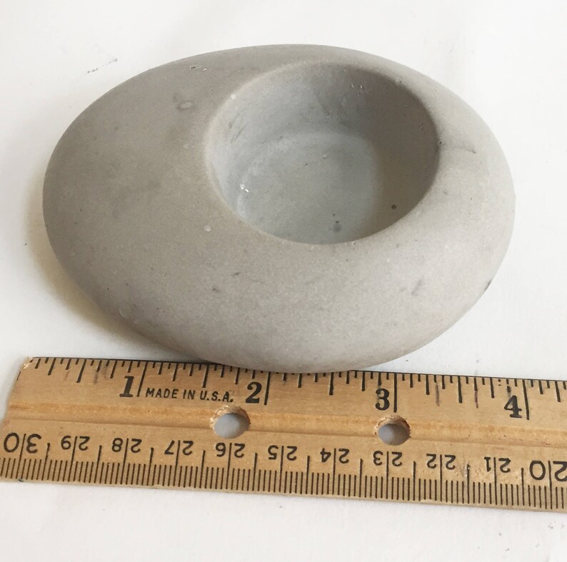 Concrete Stone Tea Light Holder Etsy