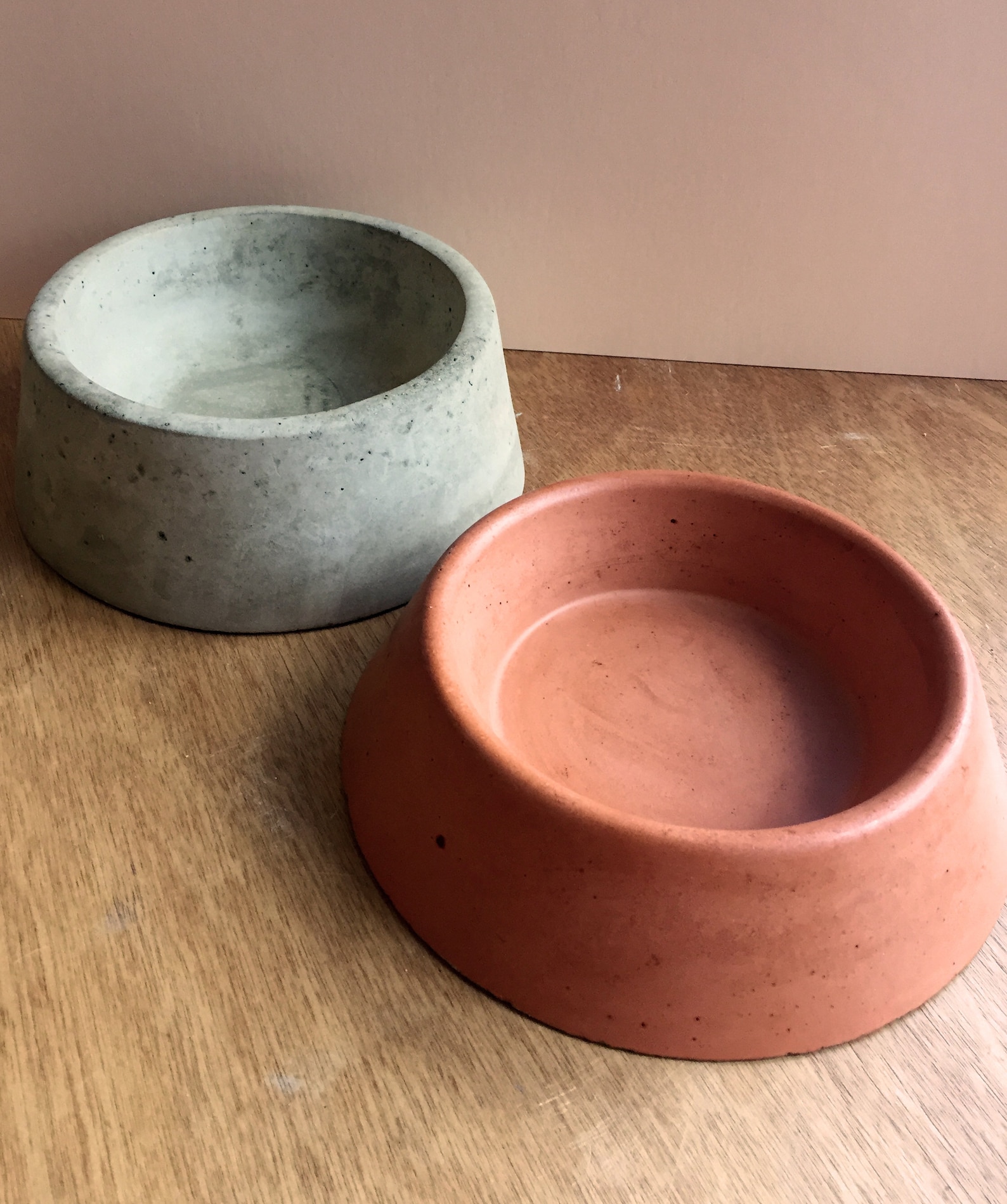 Medium Concrete Dog Bowl Pet Bowls Etsy