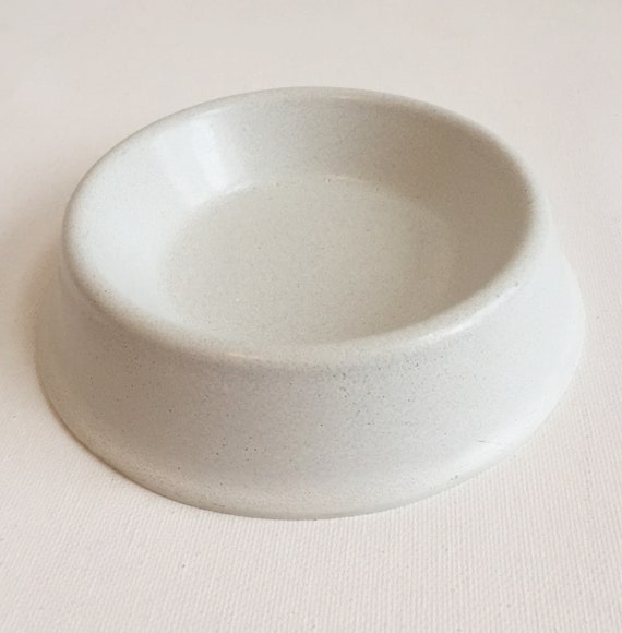 Concrete Dog Bowl White