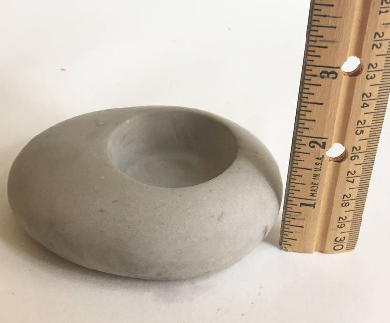 Concrete Stone Tea Light Holder Etsy