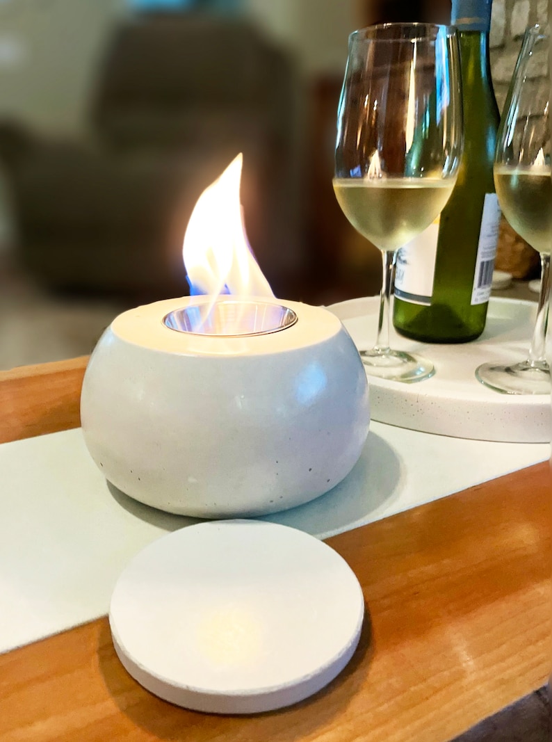 Tabletop Fire Bowl Countertop Fire Place Indoor Fire Bowl Etsy