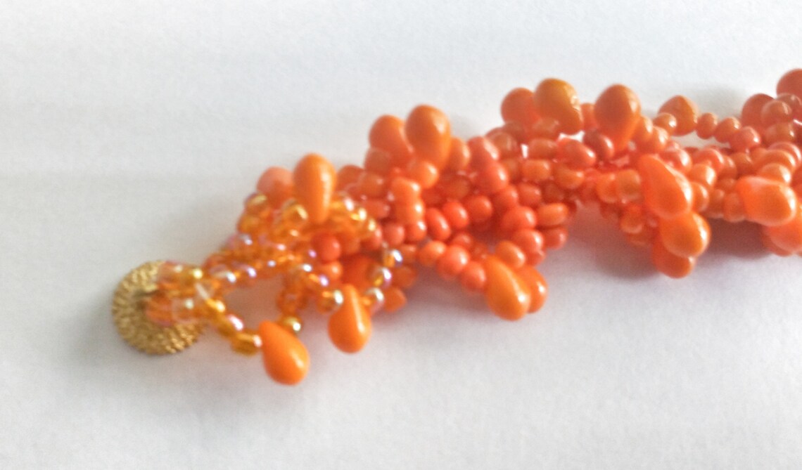 Mesh Candy Bracelet in Orange