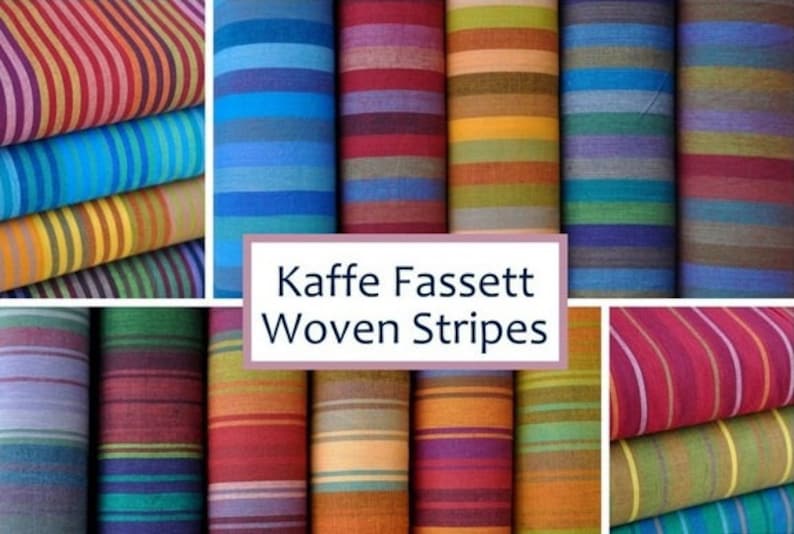 Woven Stripes Alternating Stripes Free Spirit Priced Per Yard Kaffe Fassett Grass
