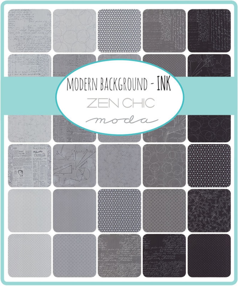 Moda Fabrics Grey Seeds Priced Per Yard Moda Zen Chic Modern Background Ink