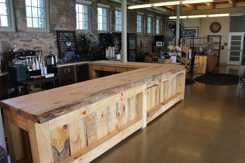 Price is determined by size Nyc Metro Area Only LIVE EDGE WOOD Customized Rustic Bar or Counter Top ....Give us your dimensions