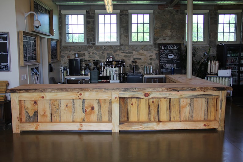 Price is determined by size Nyc Metro Area Only LIVE EDGE WOOD Customized Rustic Bar or Counter Top ....Give us your dimensions