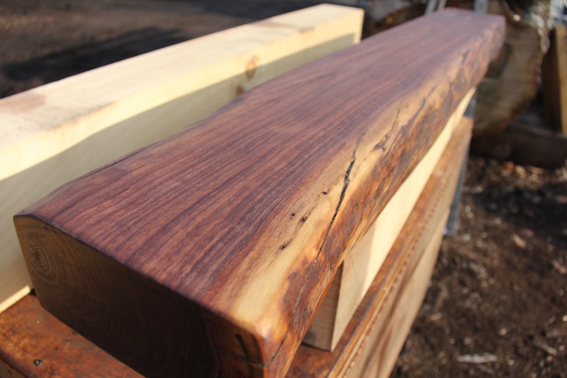 Live Edge Wood Fireplace Mantel NATURAL Design Etsy