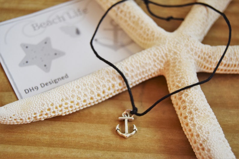 Made to Order Friendship Anklet Silver Charm Anklet Gift For Friend Anchor Anklet Cord Anklet