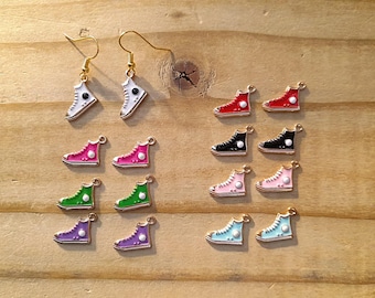 Baseball Boot Earrings, Canvas Boots Charm Earrings