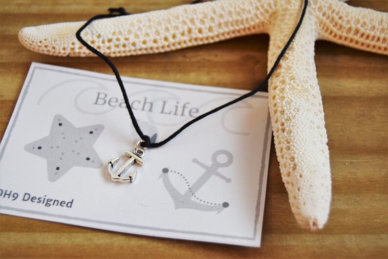 Made to Order Friendship Anklet Silver Charm Anklet Gift For Friend Anchor Anklet Cord Anklet