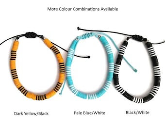 Sports Bracelet: Adjustable Team Color Macrame Bracelet