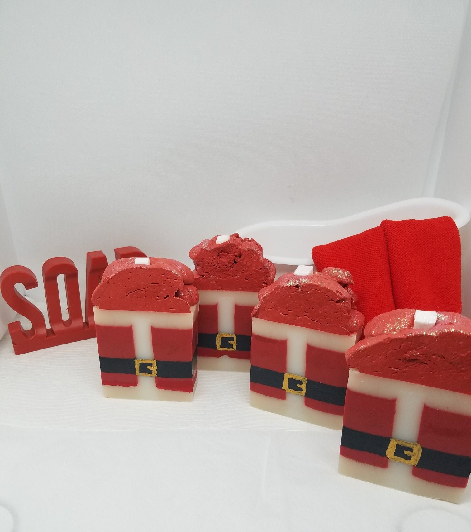 Clearance Sale Santa Soap Santa Suit Soap Christmas Soap