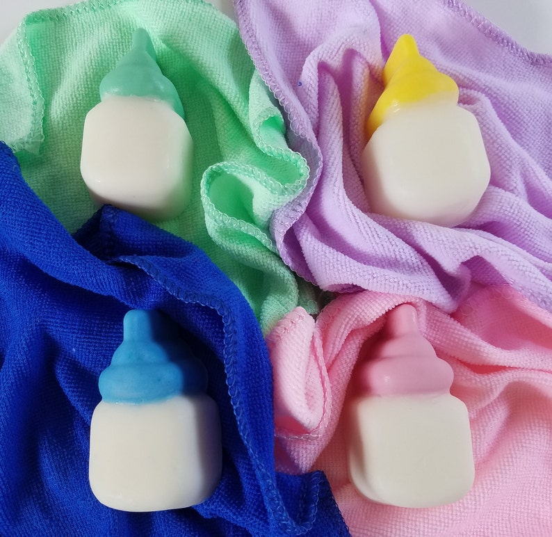 Baby powder scented baby bottle soap gender reveal ideas Etsy