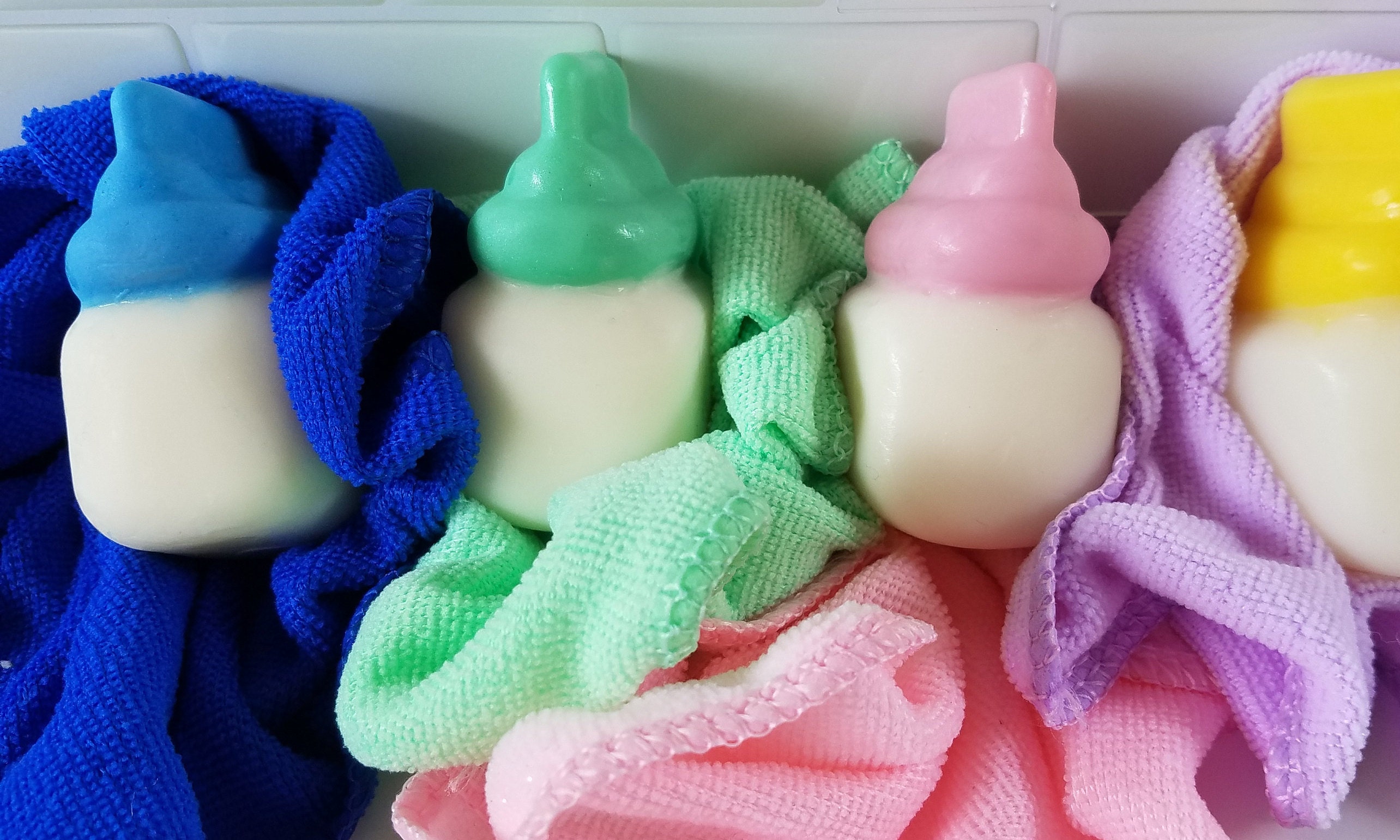 Baby powder scented baby bottle soap gender reveal ideas Etsy