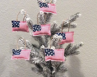 American Flag Ornaments | Mini American Flags | American Flag | Red White and Blue