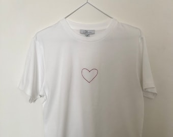 HEART // Hand embroidered T-shirt