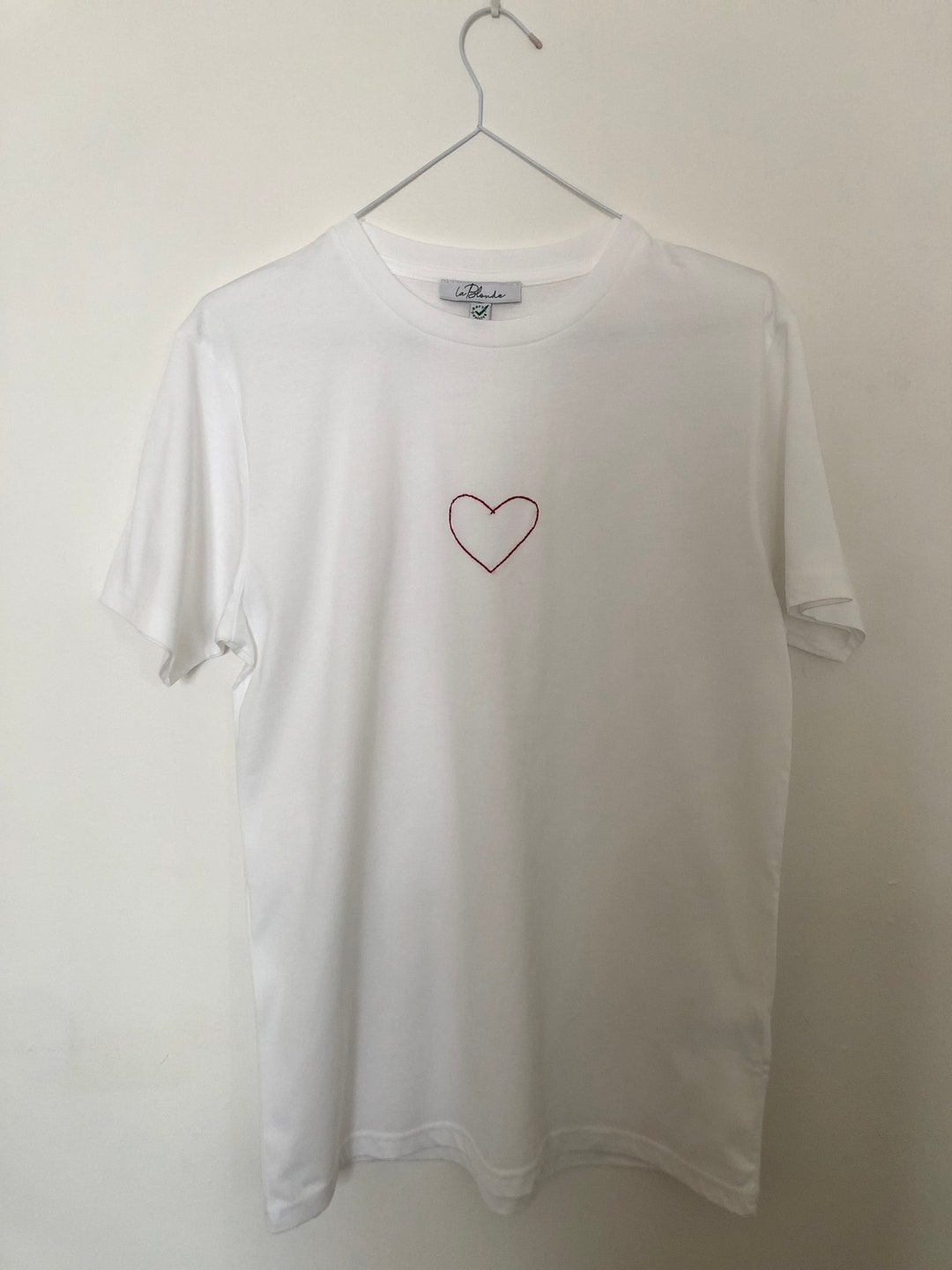 HEART // Hand Embroidered T-shirt - Etsy