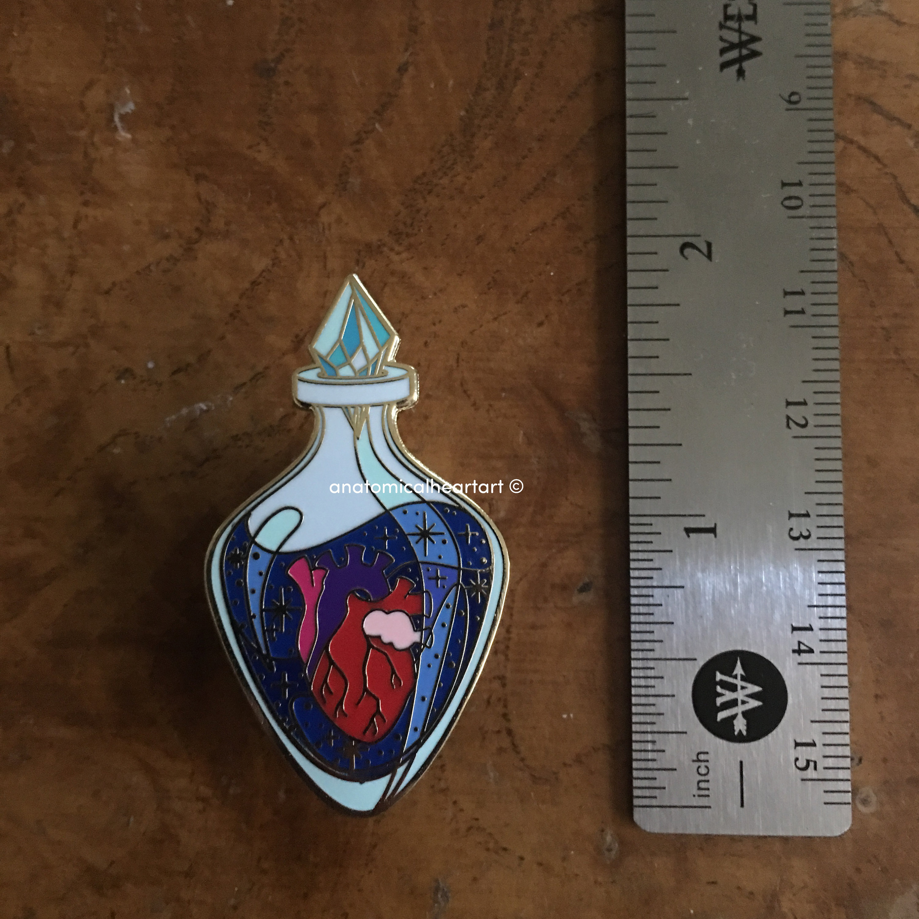 Love Potion Anatomical Heart Enamel Pin - Etsy