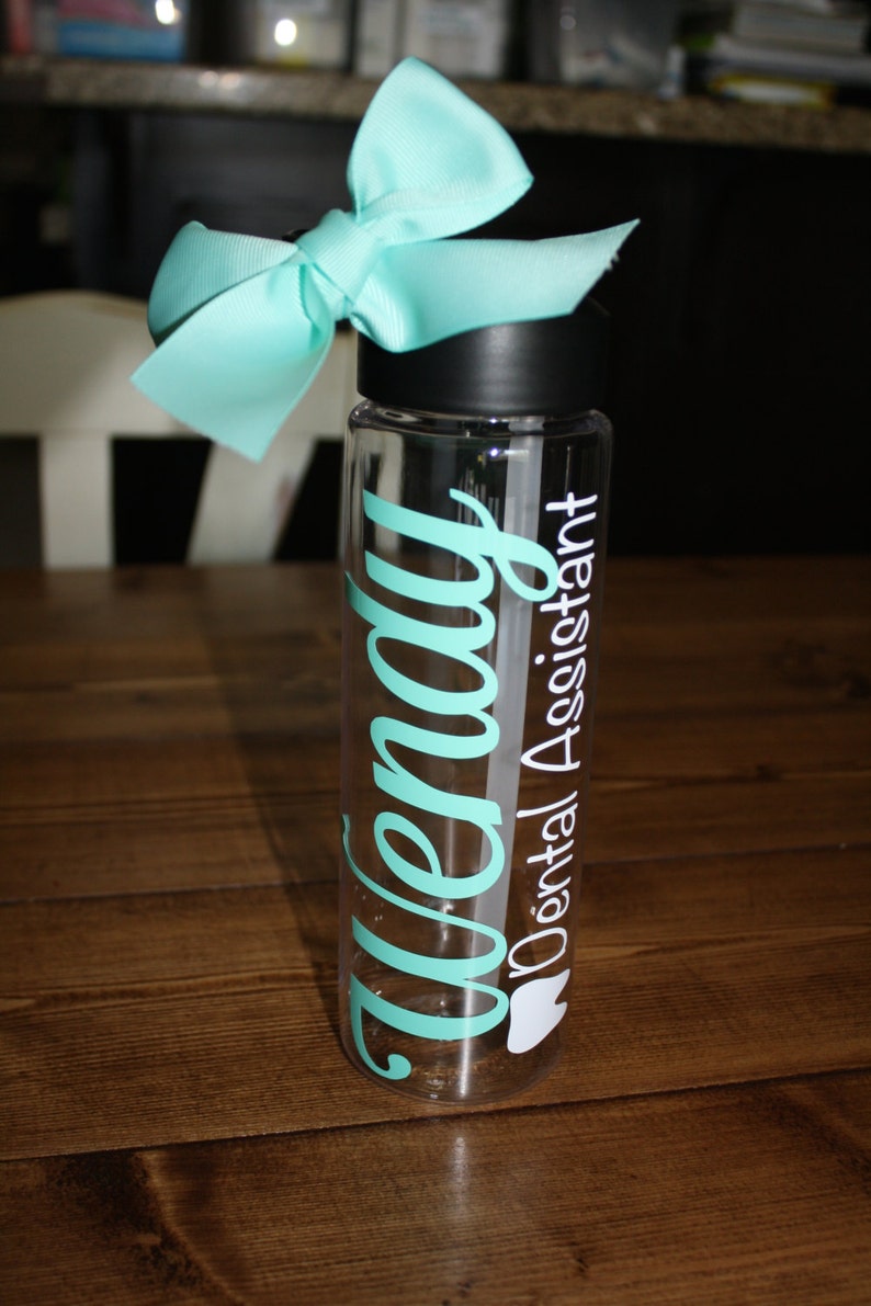 Personalized Dental Water Bottle Dentist Water Bottle Dental Etsy