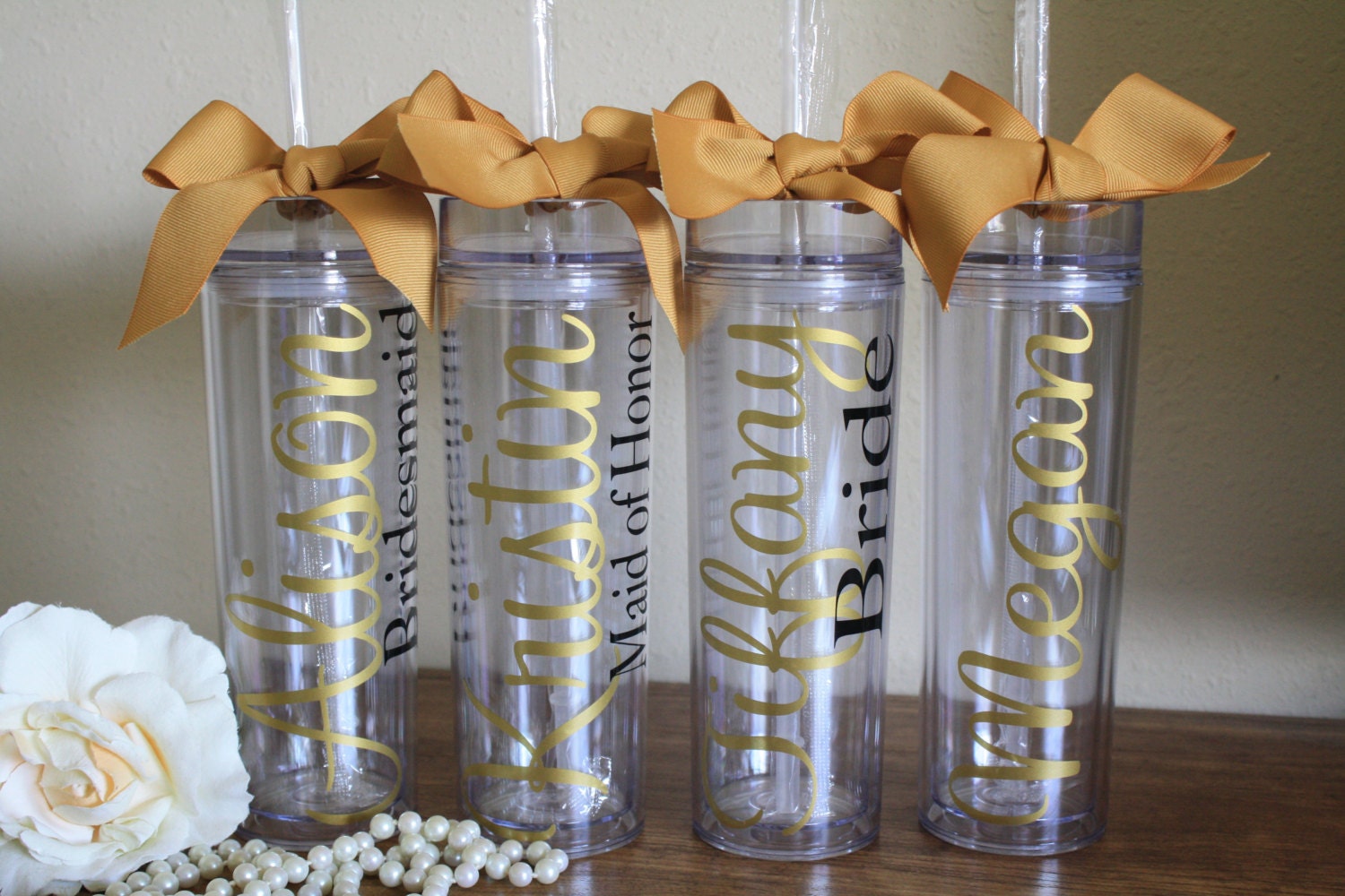 Personalized Tumbler, Bridesmaid Tumbler, Bridesmaid Gift, Wedding tu…