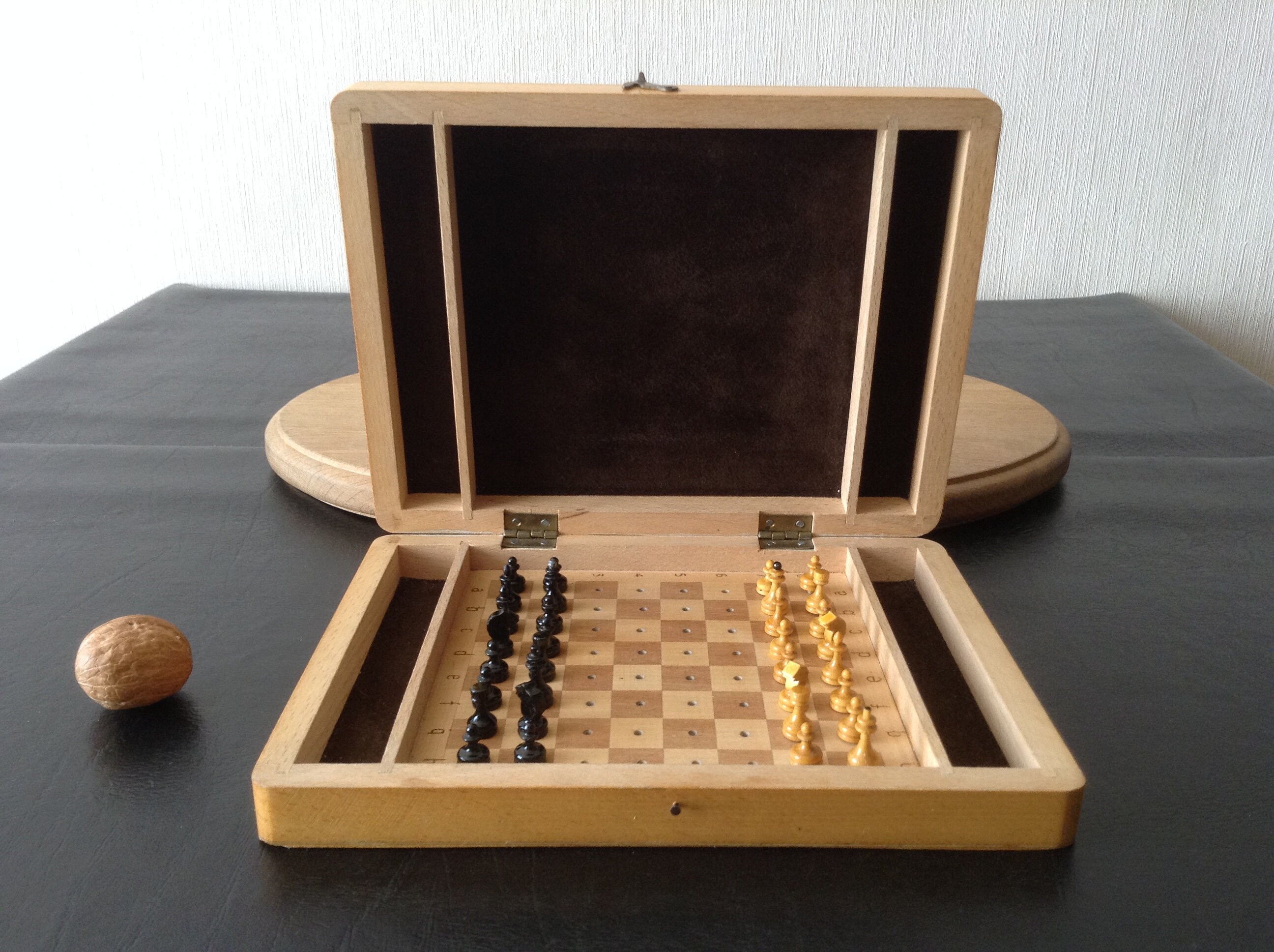 Wooden Chess Set Soviet Vintage Mini Travel Chess Set Full Etsy