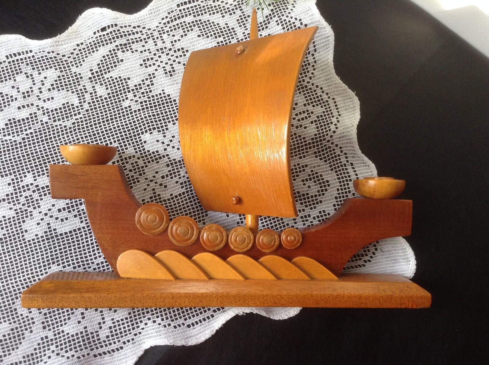 Vintage Ship Candle Holder for Two Candles Candle Stick Old Etsy