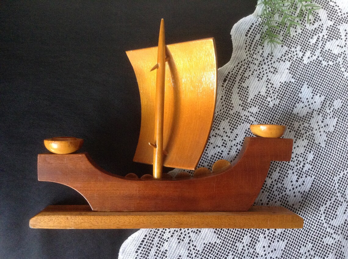 Vintage Ship Candle Holder for Two Candles Candle Stick Old Etsy
