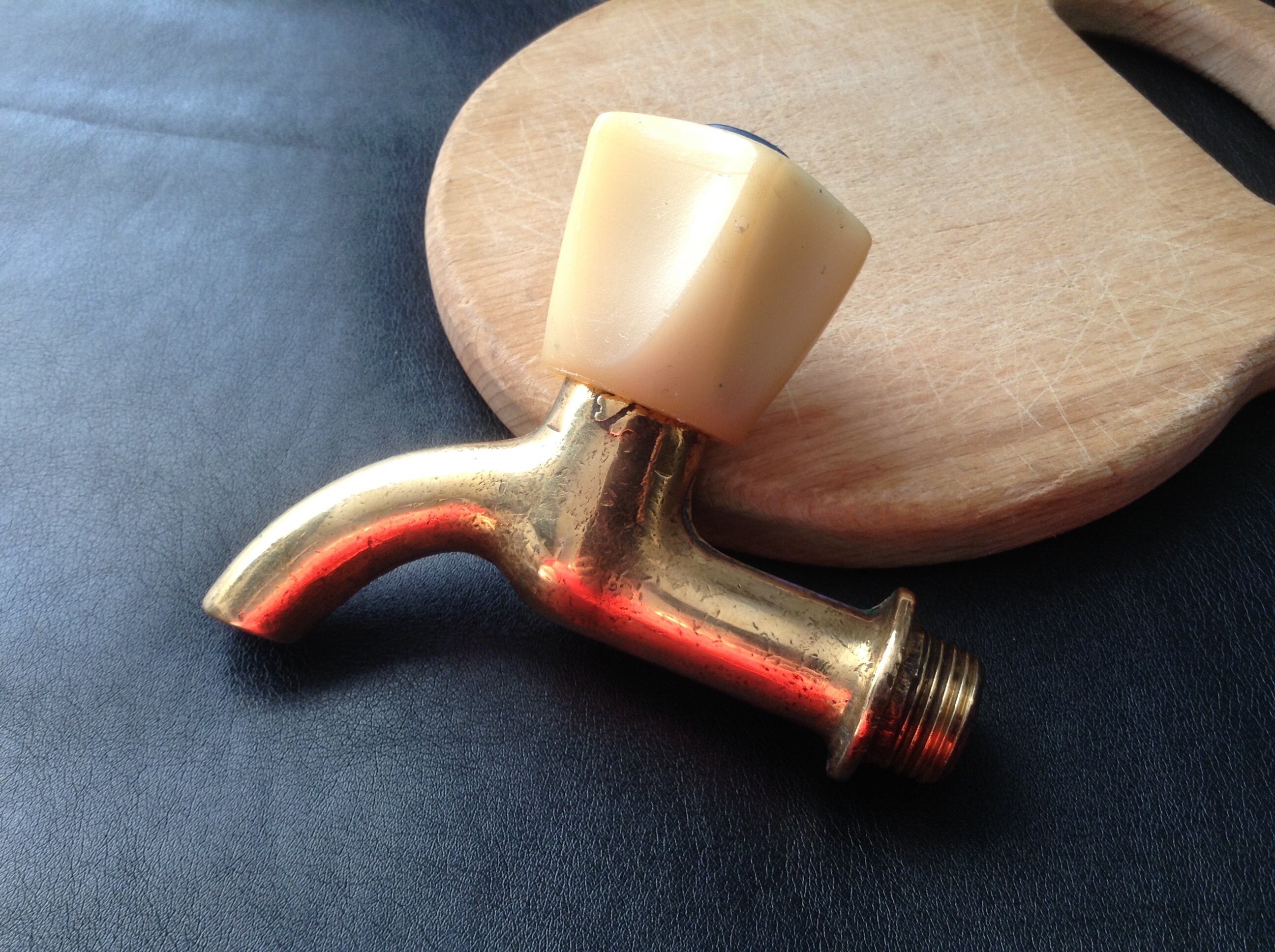 Vintage Brass Faucet Hot Cold Knobs Wall Faucet Bath Tub Etsy