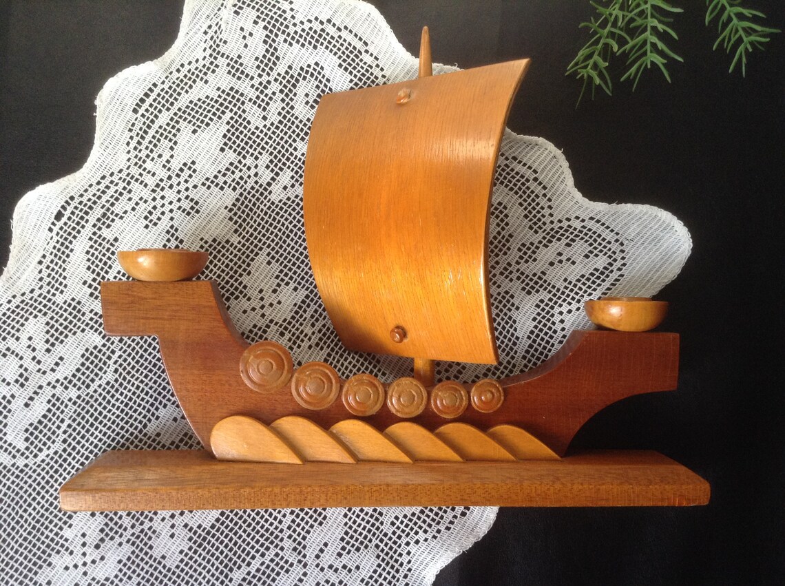Vintage Ship Candle Holder for Two Candles Candle Stick Old Etsy