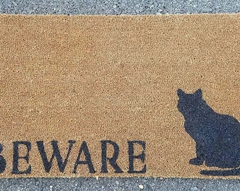 / Kitty Paws Welcome Tapis Les visiteurs Doivent /être approuv/és par le chat Paillasson/