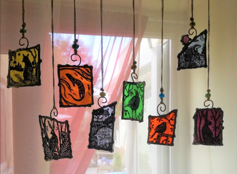 Animals & Birds Stained Glass Light Catcher Made to order image 9