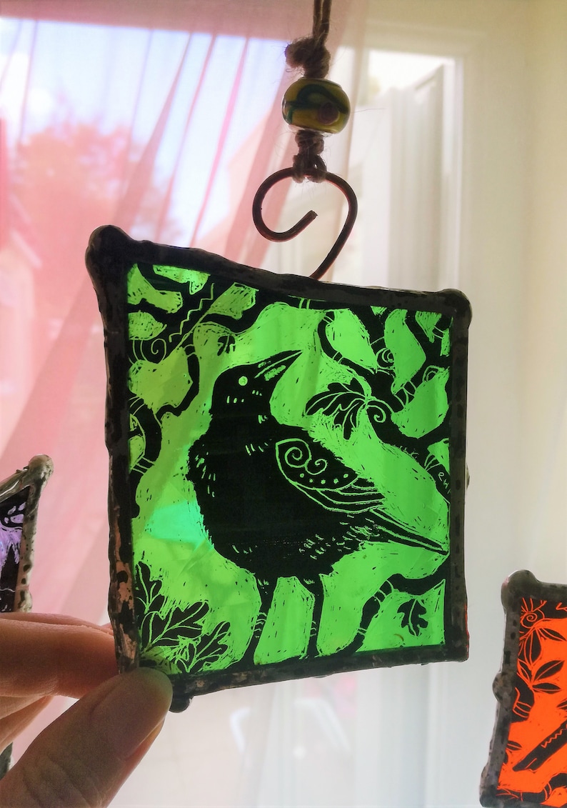 Animals & Birds Stained Glass Light Catcher Made to order image 5