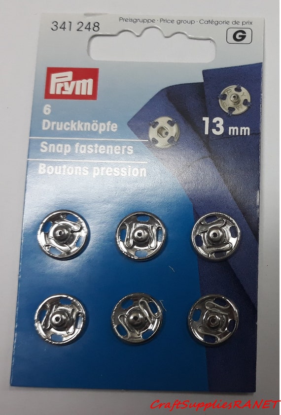 Prym Plastic Sew On Snap Fasteners Transparent per pack of 18