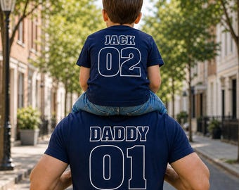 Custom Dad and Baby Jersey Shirts, Father's Day gift -Matching Father Son Daughter Outfits