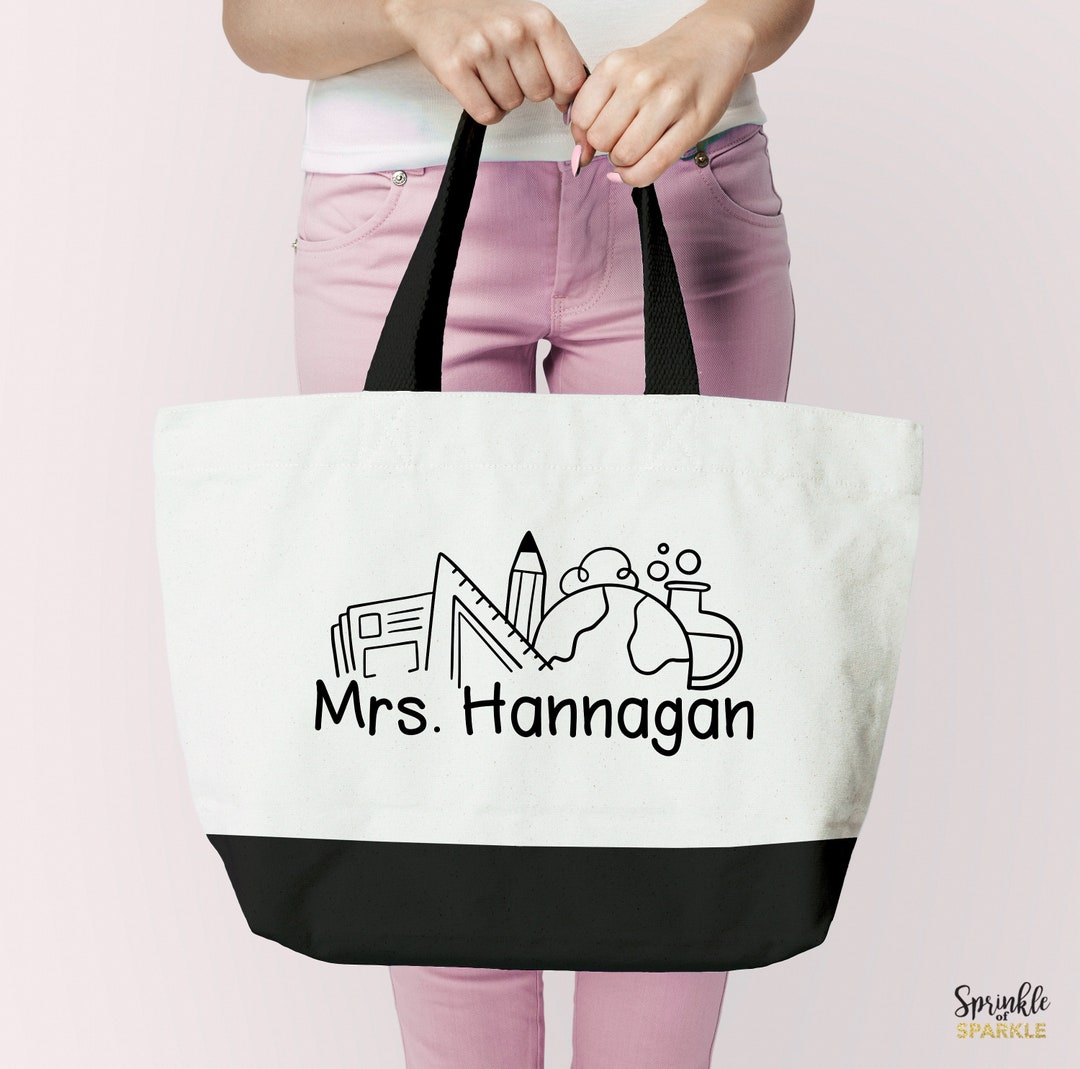 Custom Teacher Tote Bag - Personalized Teacher Gift - Custom Gift for ...