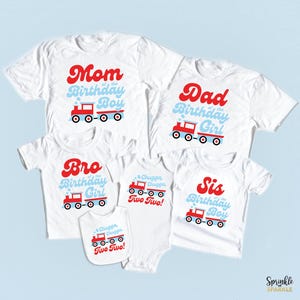 Chugga Chugga Two Two Second Birthday Shirts, Train Shirts, Mommy Daddy Sister Brother Family Matching Set, Train Birthday theme Family Set