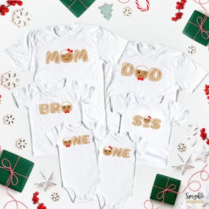 First Birthday Christmas Matching Family Shirts - Ginger bread Man Birthday - Adult Kids and Baby Shirts and ONESIES® - One Christmas Bday
