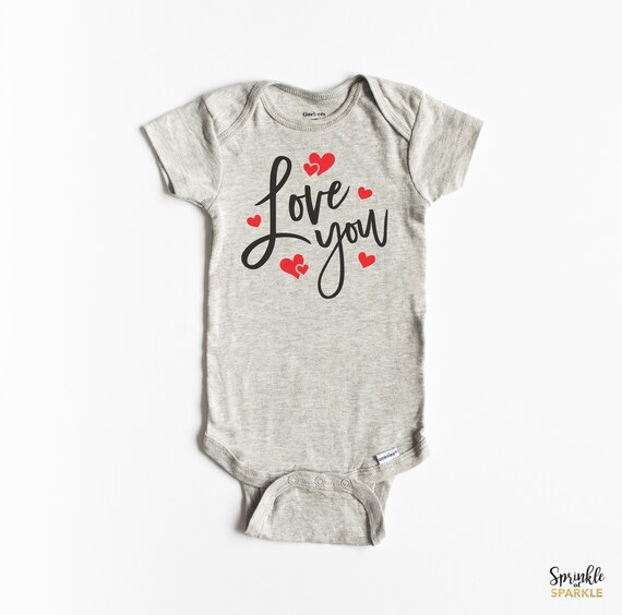 Love You Valentine s Day ONESIES Bodysuit Mom Mommy Infant Baby Boy Girl Vday Outfit Valentine Love Heart Mom Mommy Sparkle Glitter Etsy Canada