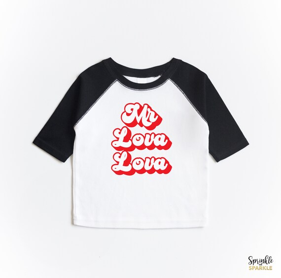 Mr Lova Lova Valentine's Day Shirt Vday Stylish Kids Tee 