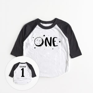 Space First Birthday Shirt - Space Theme First Birthday - first trip around the sun birthday - Space 1st Birthday Shirt Custom Name On Back