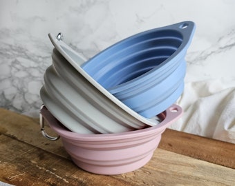 Travel foldable silicone water or food bowl