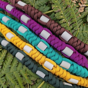 Paracord hundhalsband mot fästingar med EM-keramiska pärlor: Jungle-kollektionen