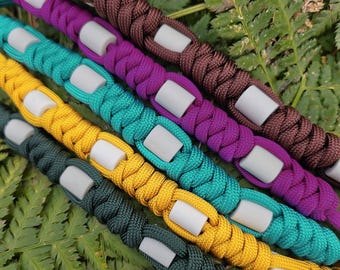 Paracord Dog anti-tick collar with EM-ceramic beads : Jungle collection