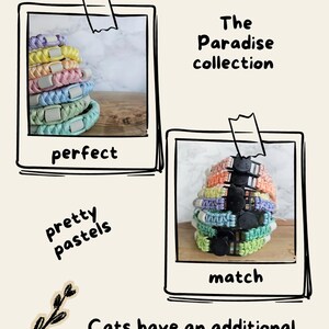 Paracord-Katzenhalsband mit Zeckenschutz und EM-Perlen, Paradise-Kollektion, aktualisierte Farben! Bild 16